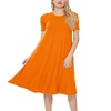 Image 1: Women's A-Line Short Sleeve Loose Fit Jersey Knit Solid Dress