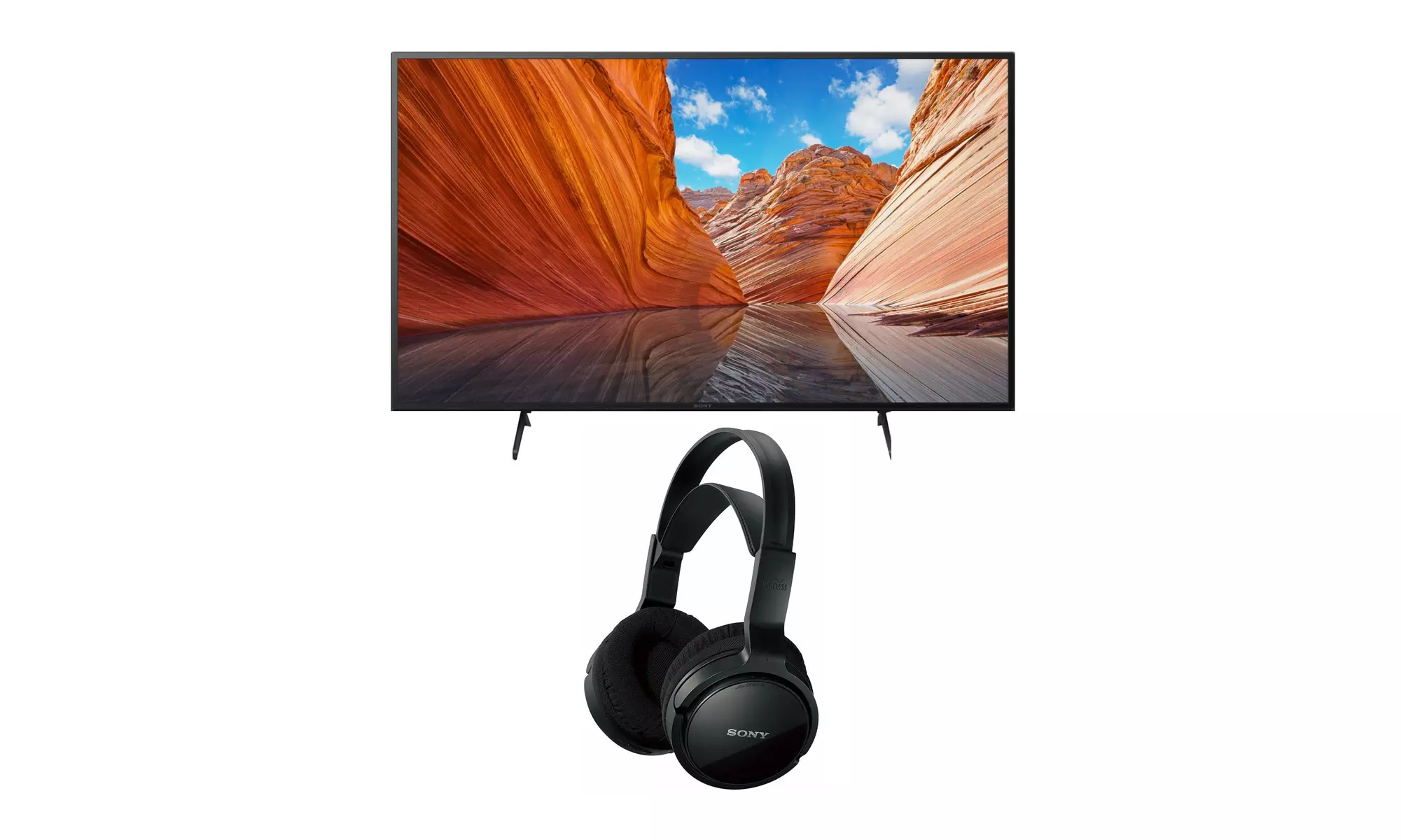 Sony KD43X80J BRAVIA 43-Inch 4K Ultra HD HDR LED Smart TV with Headphones - Primary Image