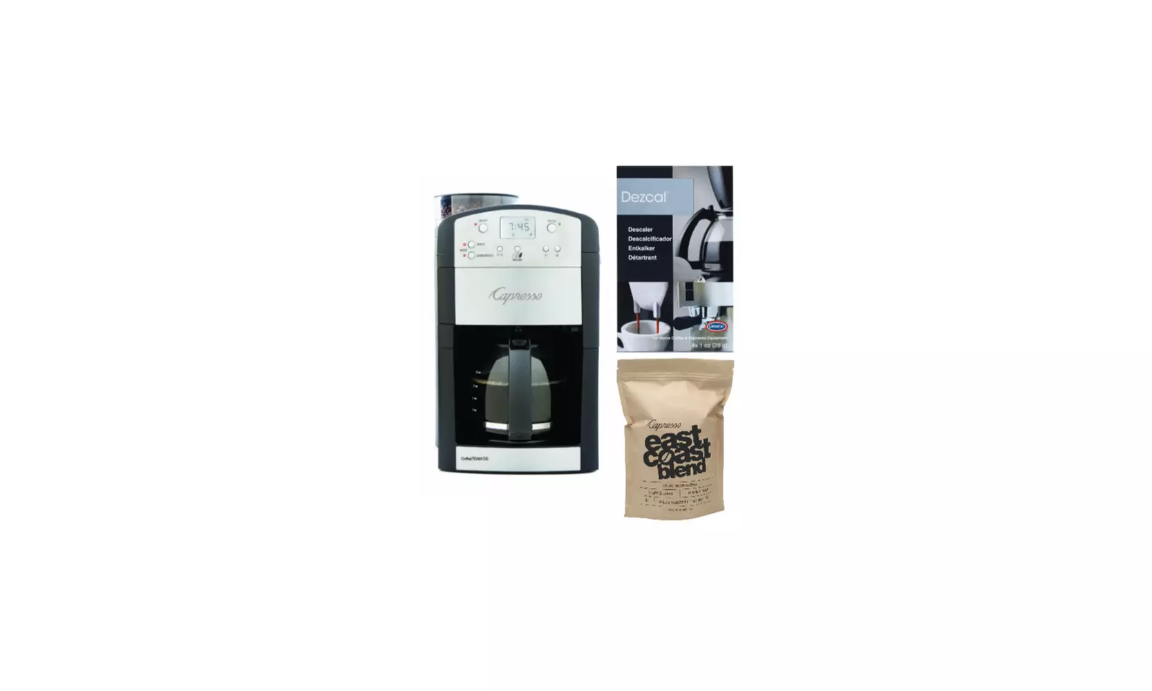 Capresso 464.05 CoffeeTeam GS Digital Coffee Maker with Descaling Powder Bundle - Primary Image