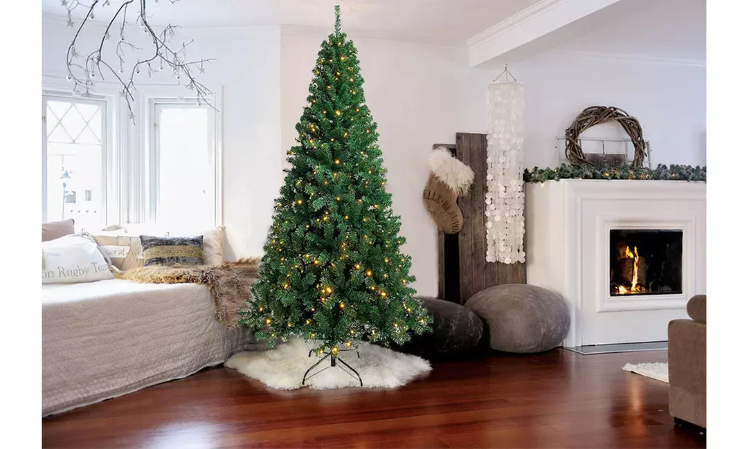 5-8ft Pre-Lit Premium Artificial Christmas Tree - Primary Image