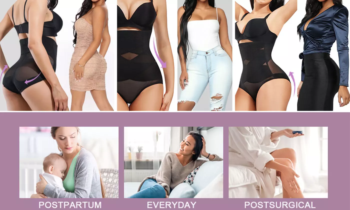 Women High Waist Trainer Tummy Control Butt Lifter Panties Body Shaper