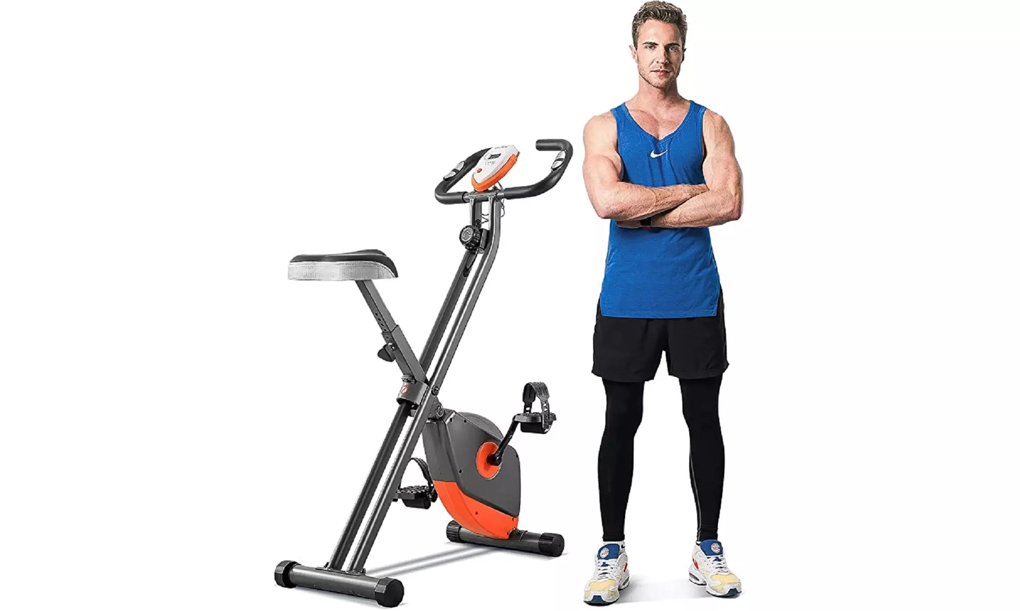 MaxKare Exercise Bike Exercise Equipment Folding Magnetic Stationary Bike - Primary Image