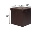 Image 6: Folding Storage Ottoman Footrest Stool