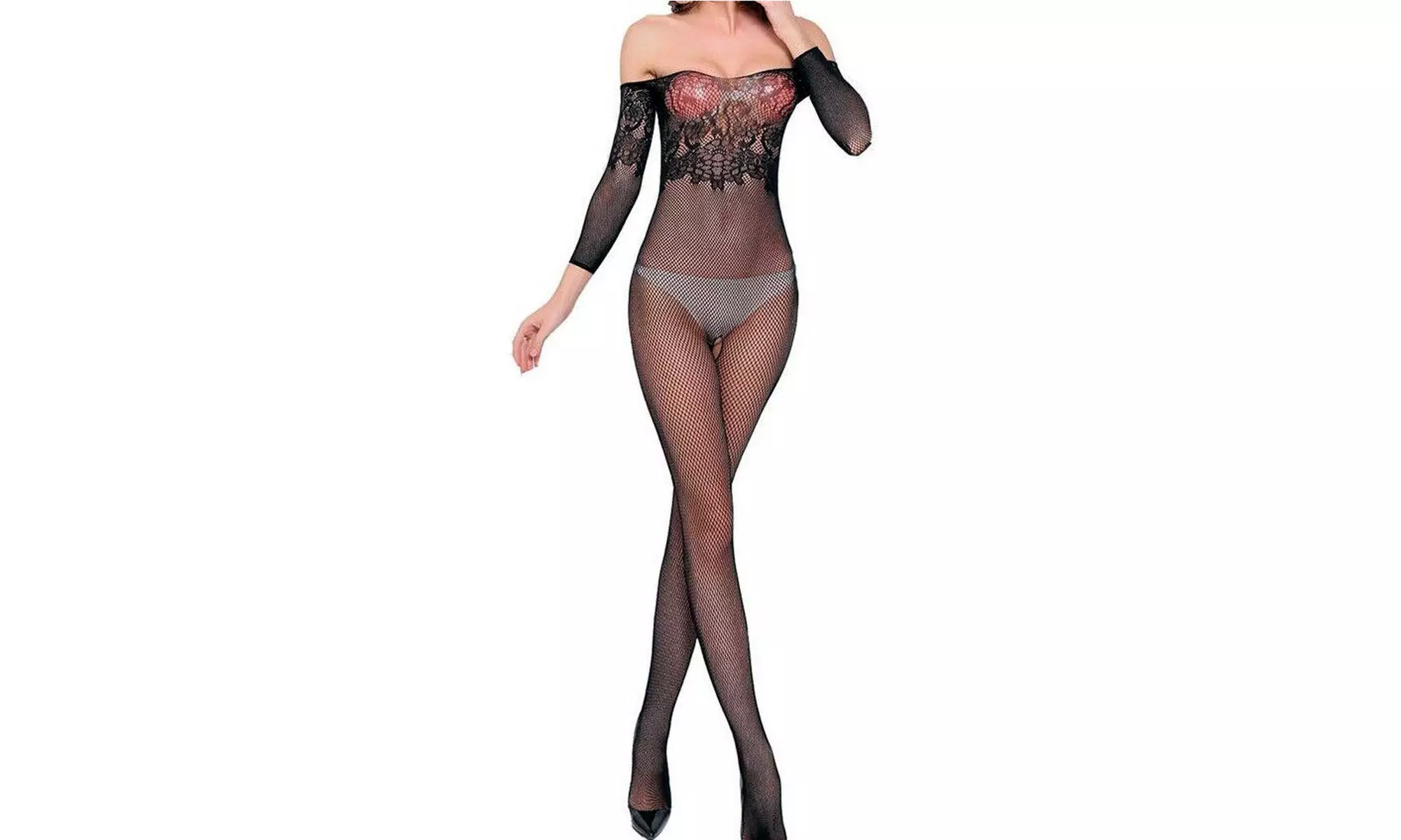 Women's Sexy Lingerie Fishnet Bodysuit Bodystocking Nightwear Nightlife Gift US