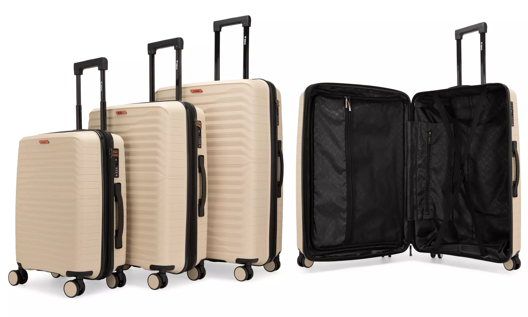 Bobcat Excavator 3-Piece Expandable Hardside Spinner Luggage Set