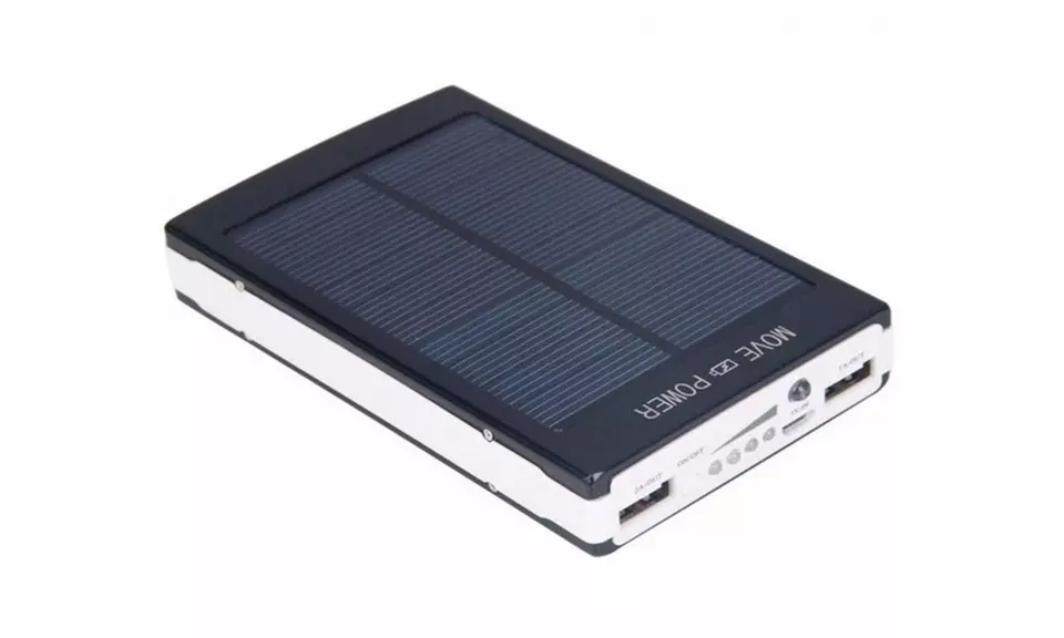 Power Up 30000mAh Dual USB Portable Solar Battery Cell Phone Charger - Primary Image