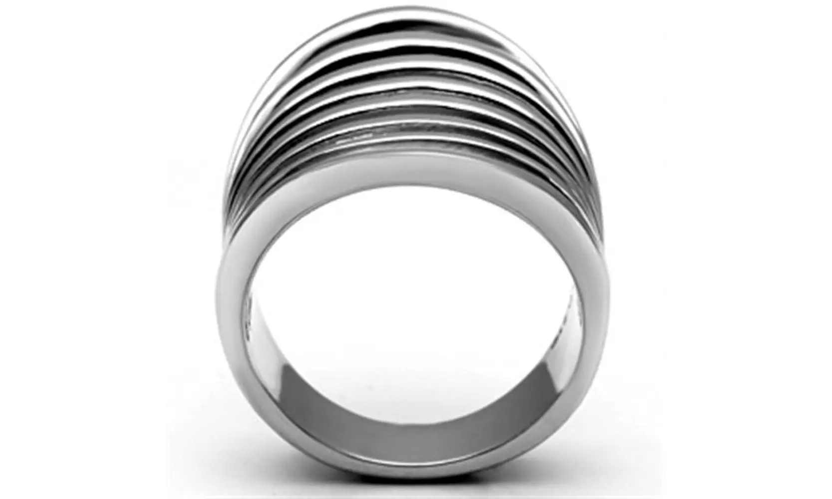 Women's Stainless Steel 316 High Polished 33mm Wide Fashion Ring