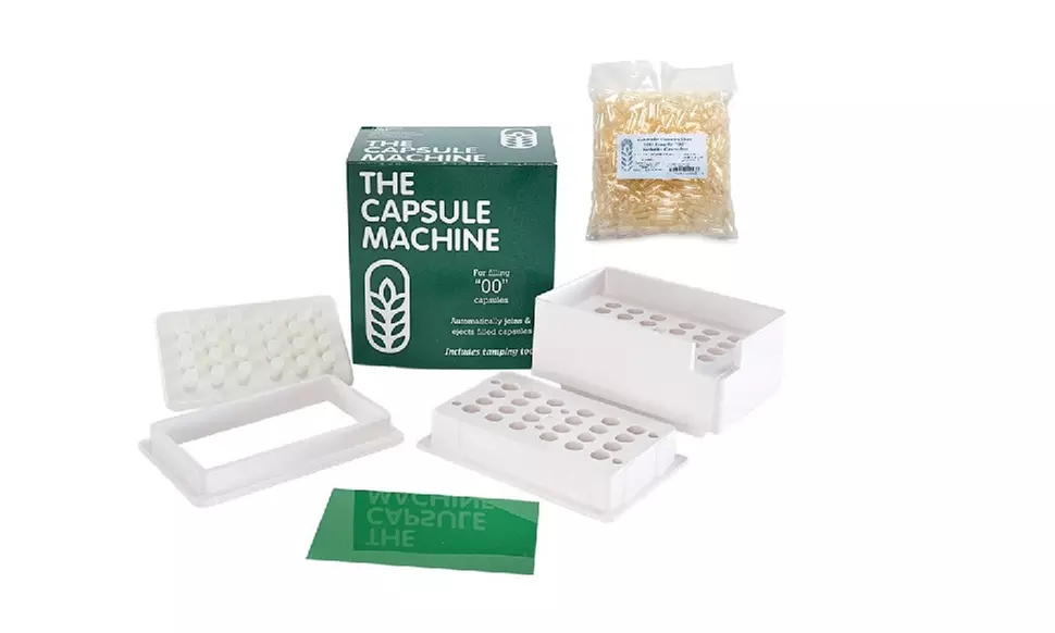 Capsule Connection 00 Capsule Machine with 500 Whole Empty 00 Gelatin Capsules - Primary Image