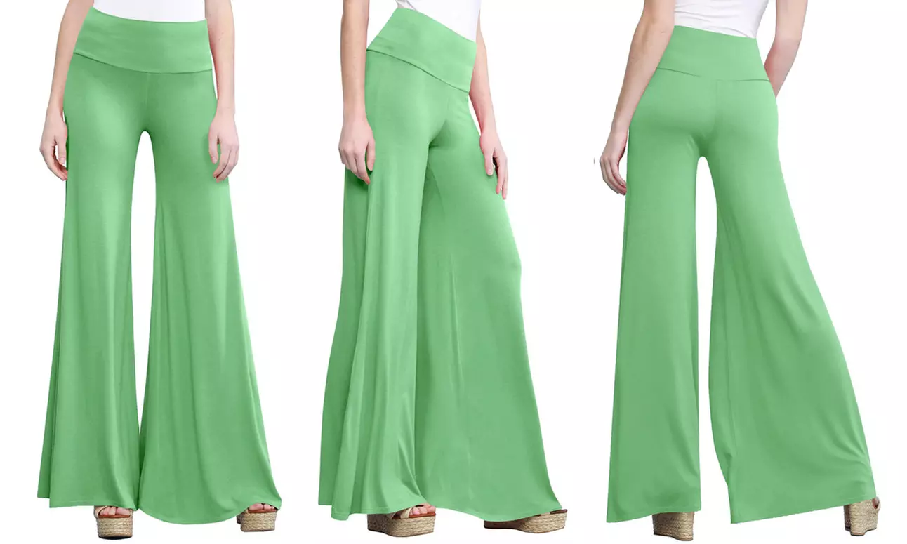 Made by Johnny Women's Casual Comfy Wide Leg Palazzo Pants