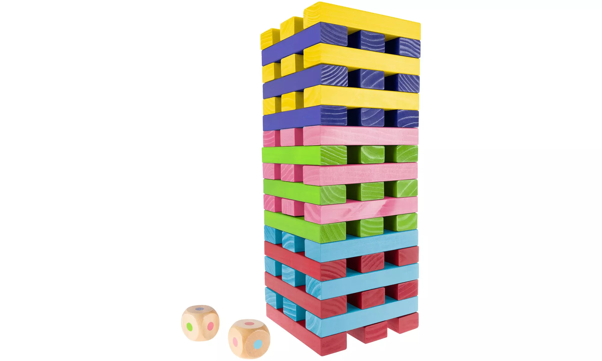 Hey! Play! Multicolor Nontraditional Giant Wooden Tower Stacking Game - Primary Image