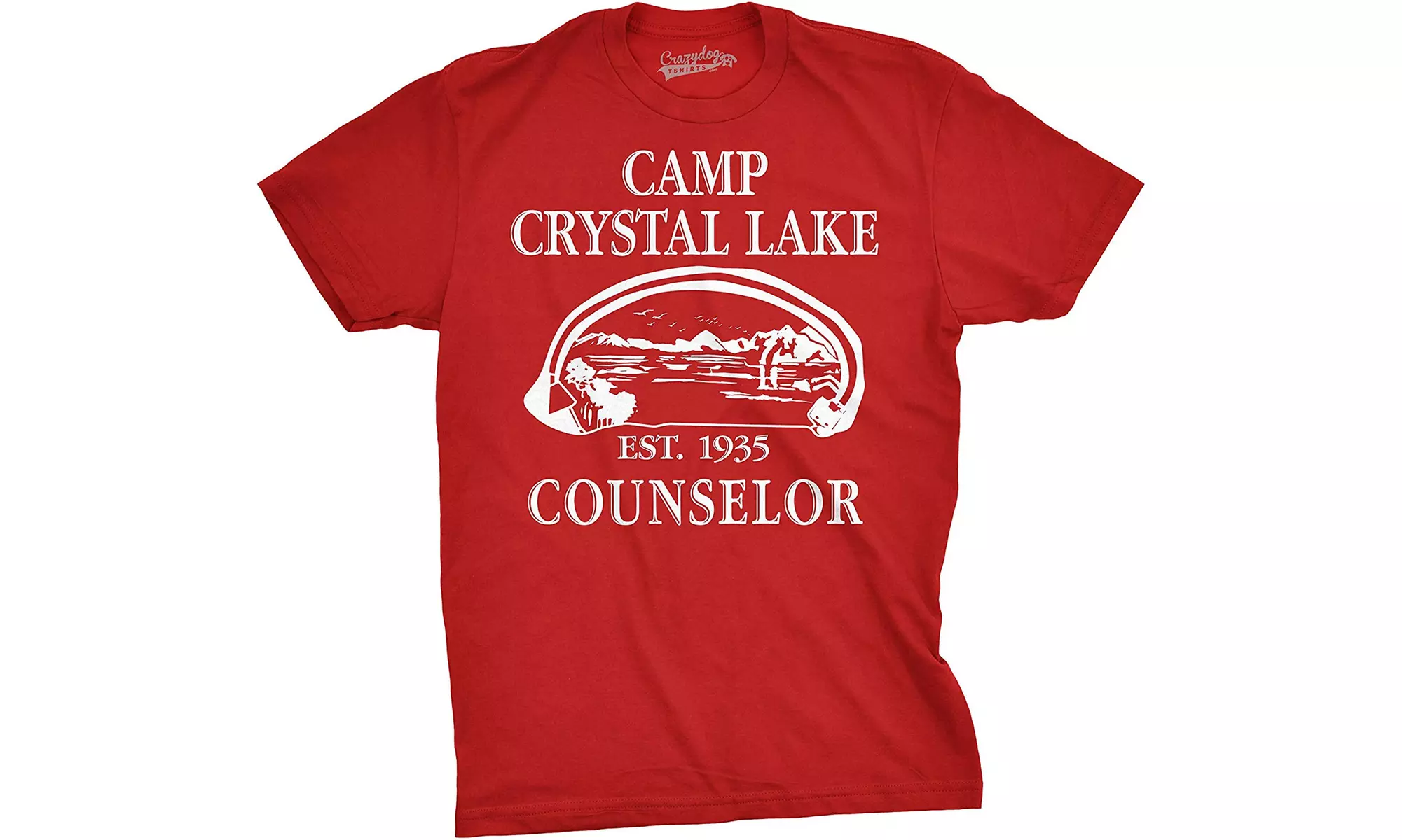 Mens Camp Crystal Lake T Shirt Funny Shirts Camping Vintage Horror Novelty Tees - Primary Image