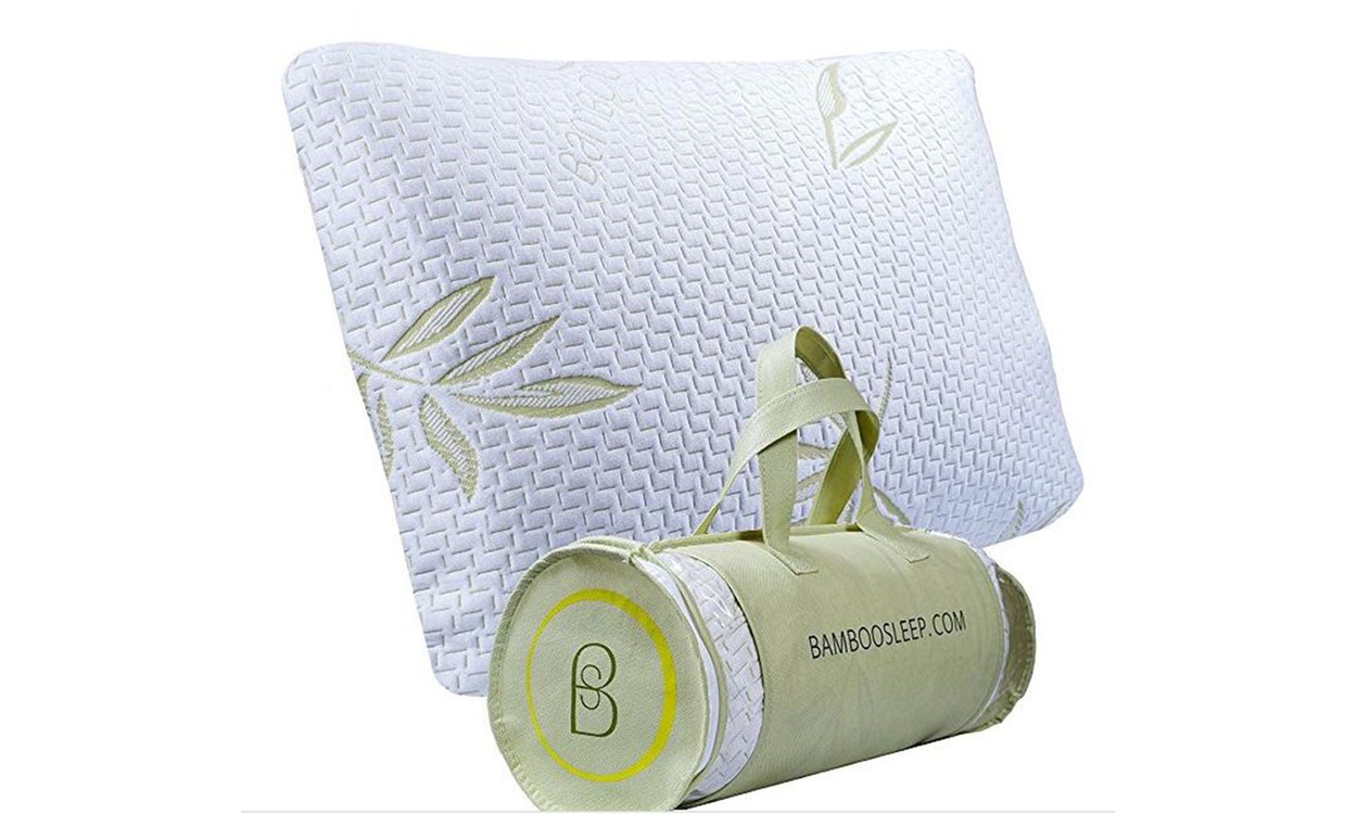 Bluff City Bedding - Original King Bamboo Comfort Memory Foam Cool Pillow