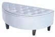 Half Moon Modern Velvet Tufted Storage Ottoman Bench - Second Medium