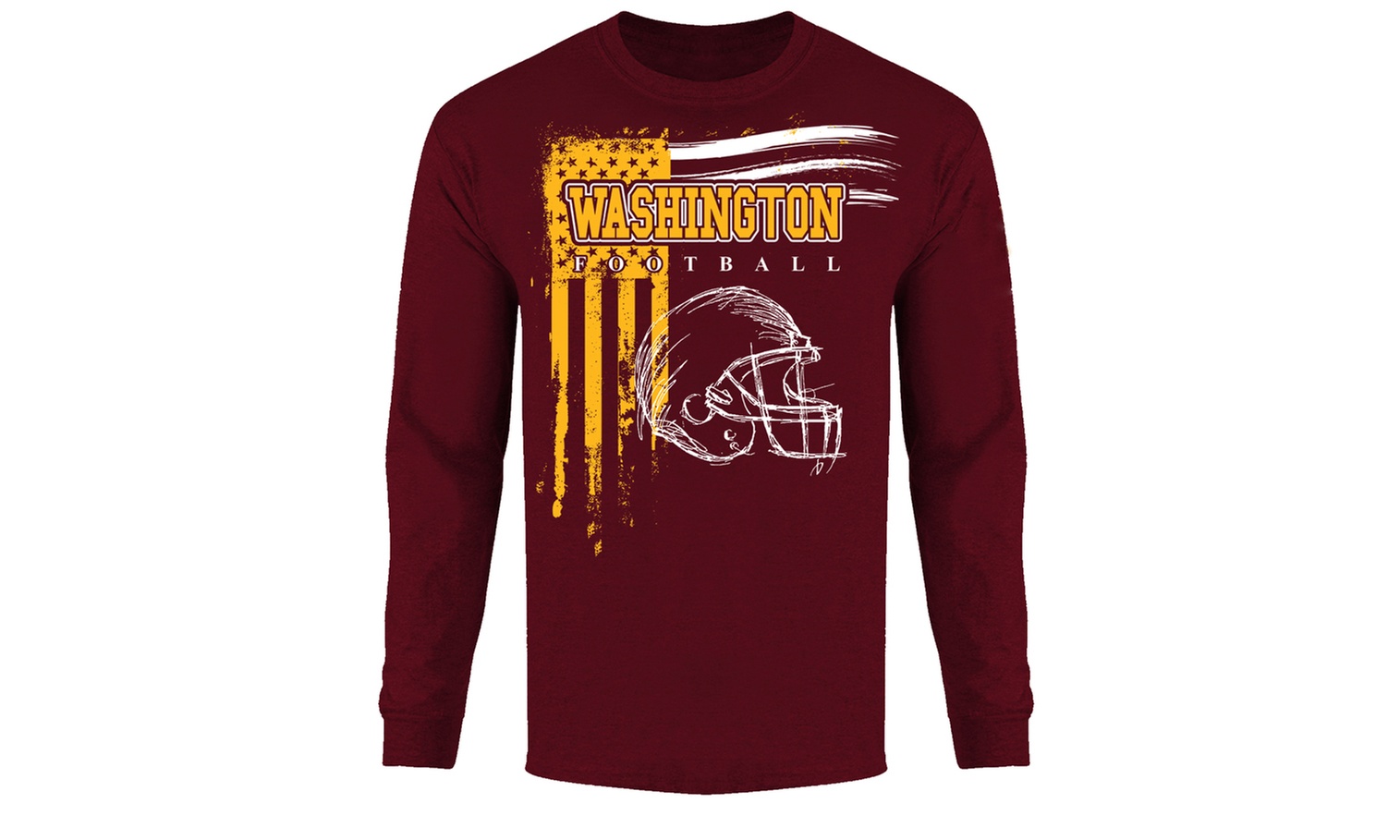 Men's Vintage USA Flag Football Long Sleeve Shirts (S-2XL)