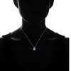 Image 4: Sterling Silver Simulated Amethyst 7mm Round Solitaire Pendant Necklace