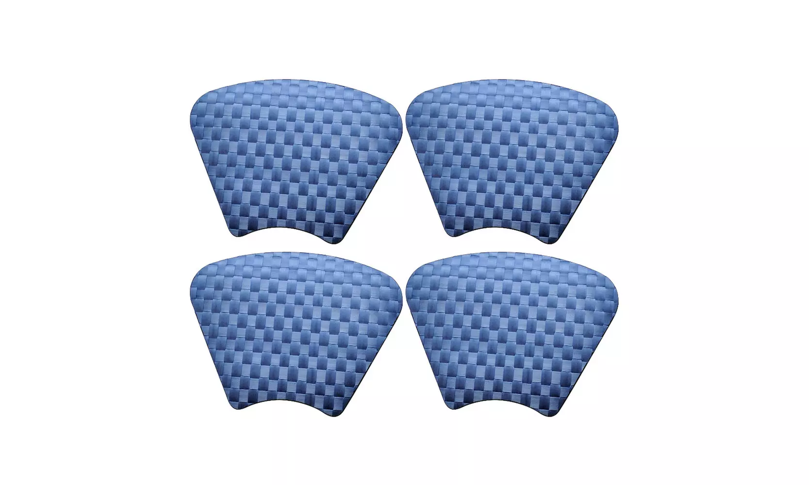 Saleen Half Round Mat (Marine Blue, Set of 4) - Primary Image