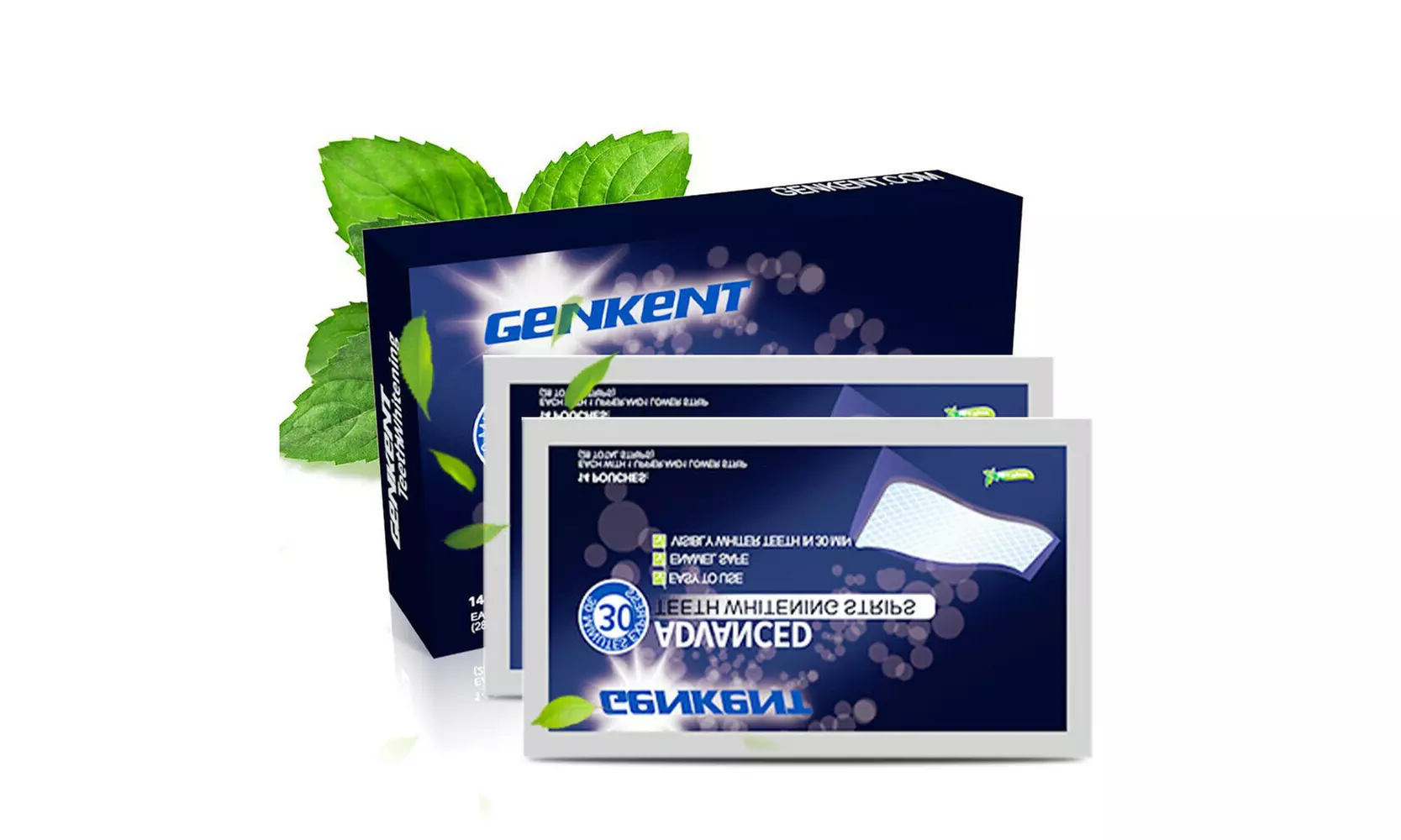 Genkent Professional 3D Teeth Whitening Strips (28-Count) - Primary Image