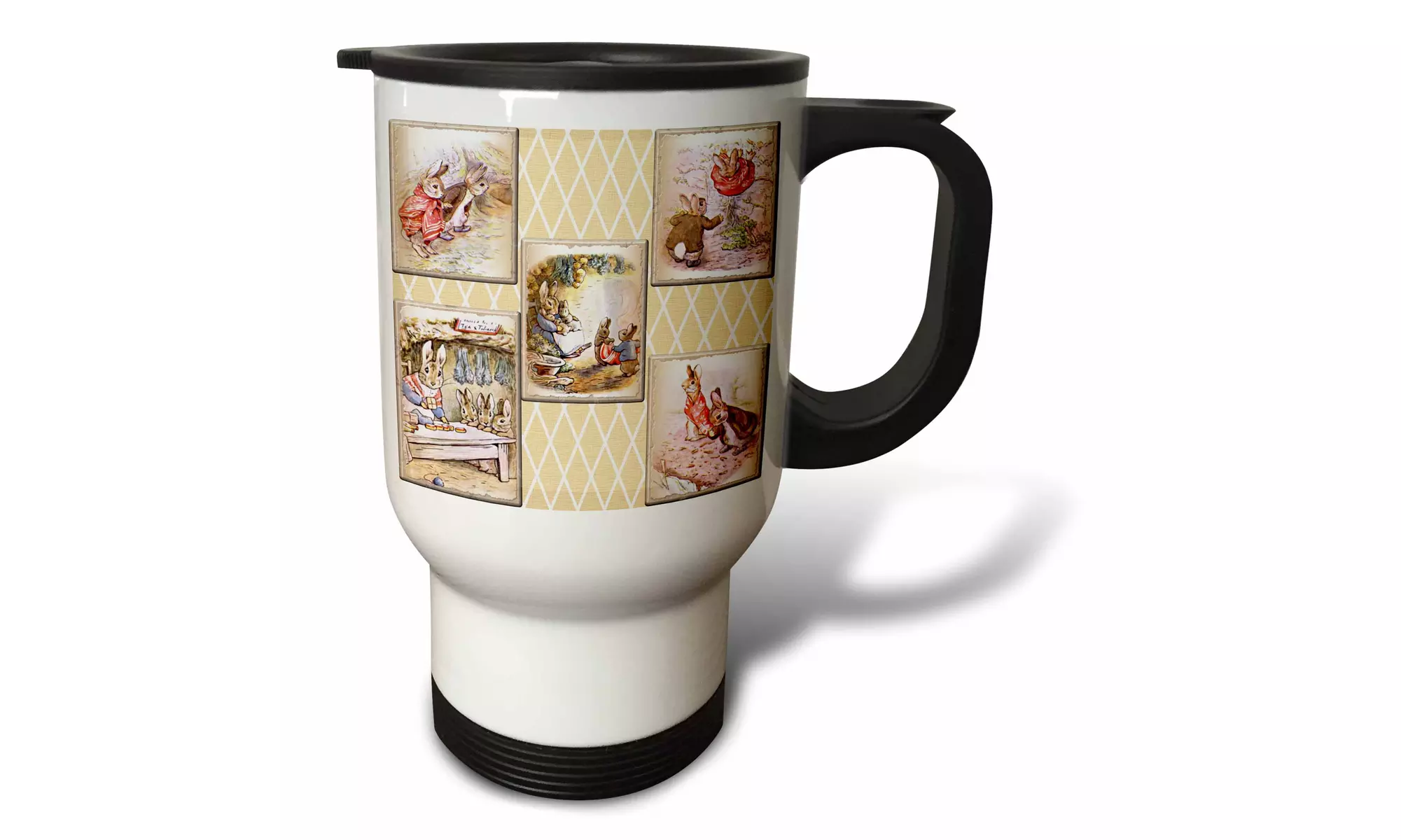  Travel Mug Peter Rabbit Vintage Collage Art- Stories - 14oz  - Primary Image