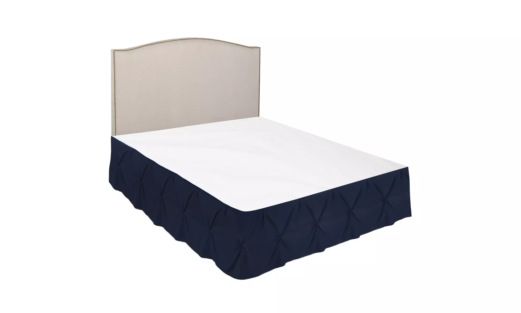 Nestl Pinch Pleat Bed Skirt - 14 inch Tailored Drop Pintuck Dust Ruffle