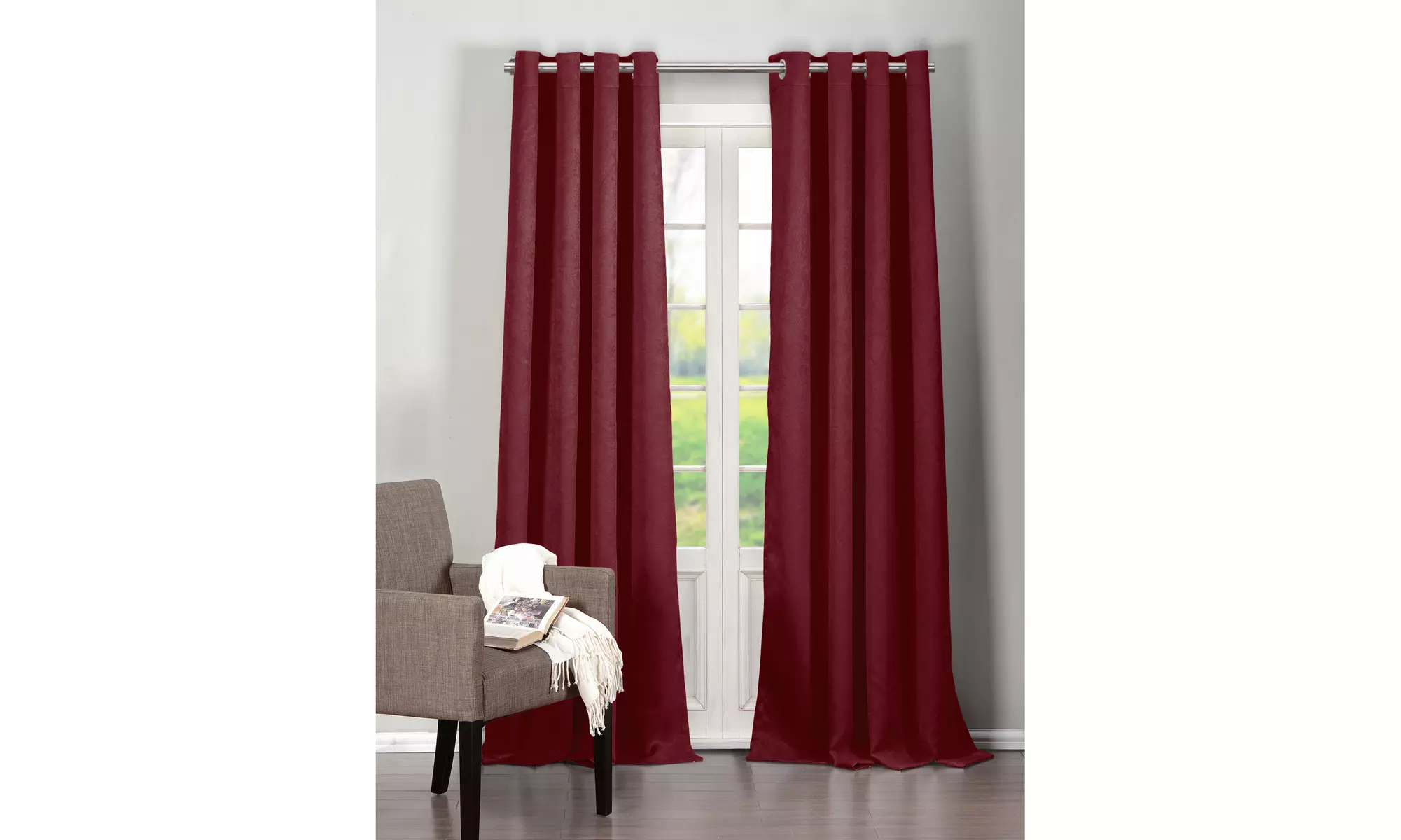 Heavy Triple Woven Room Darkening Curtain Panel Pair - Primary Image