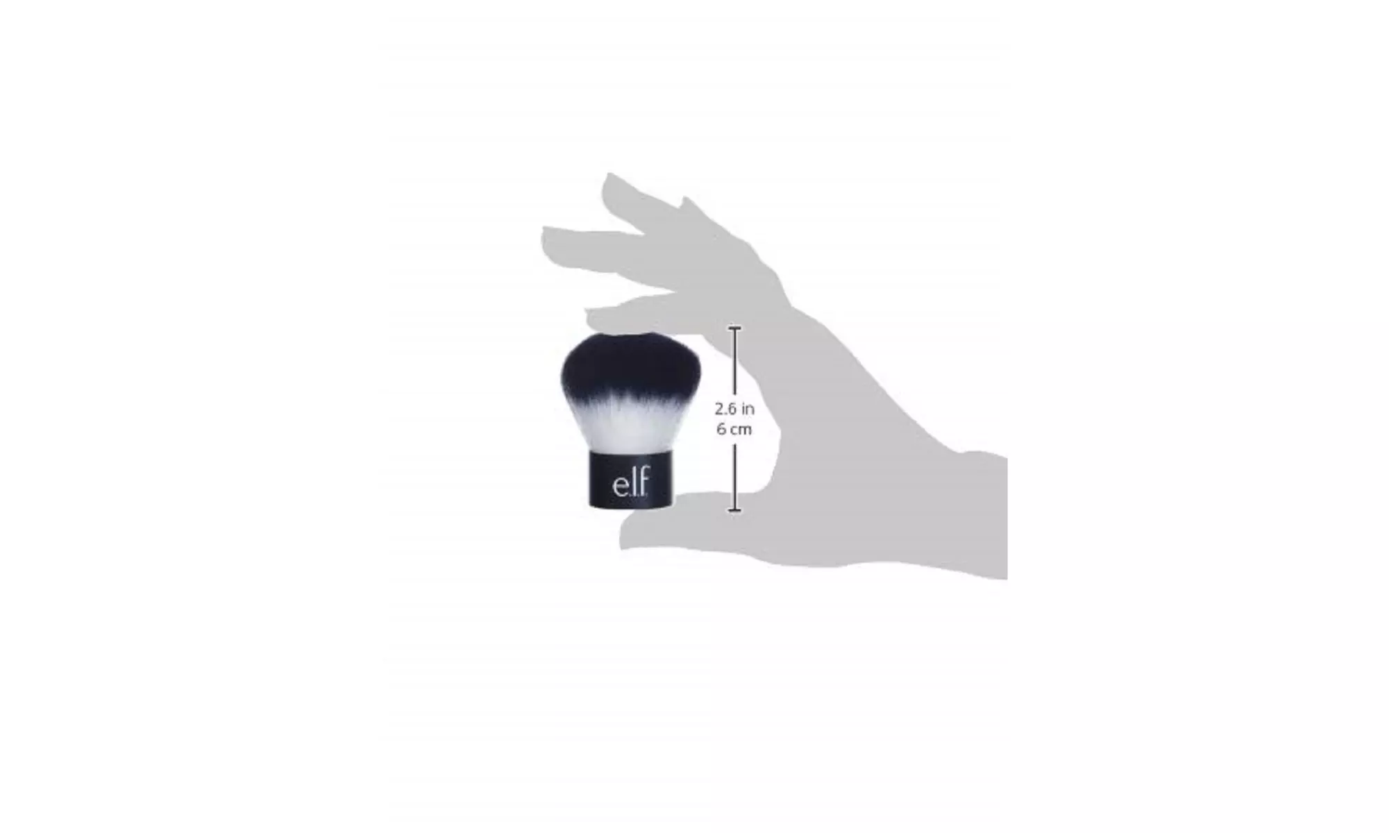 e.l.f. Kabuki Face Brush, Synthetic Haired, Versatile, Compact, Applies Bronzer - Second Medium