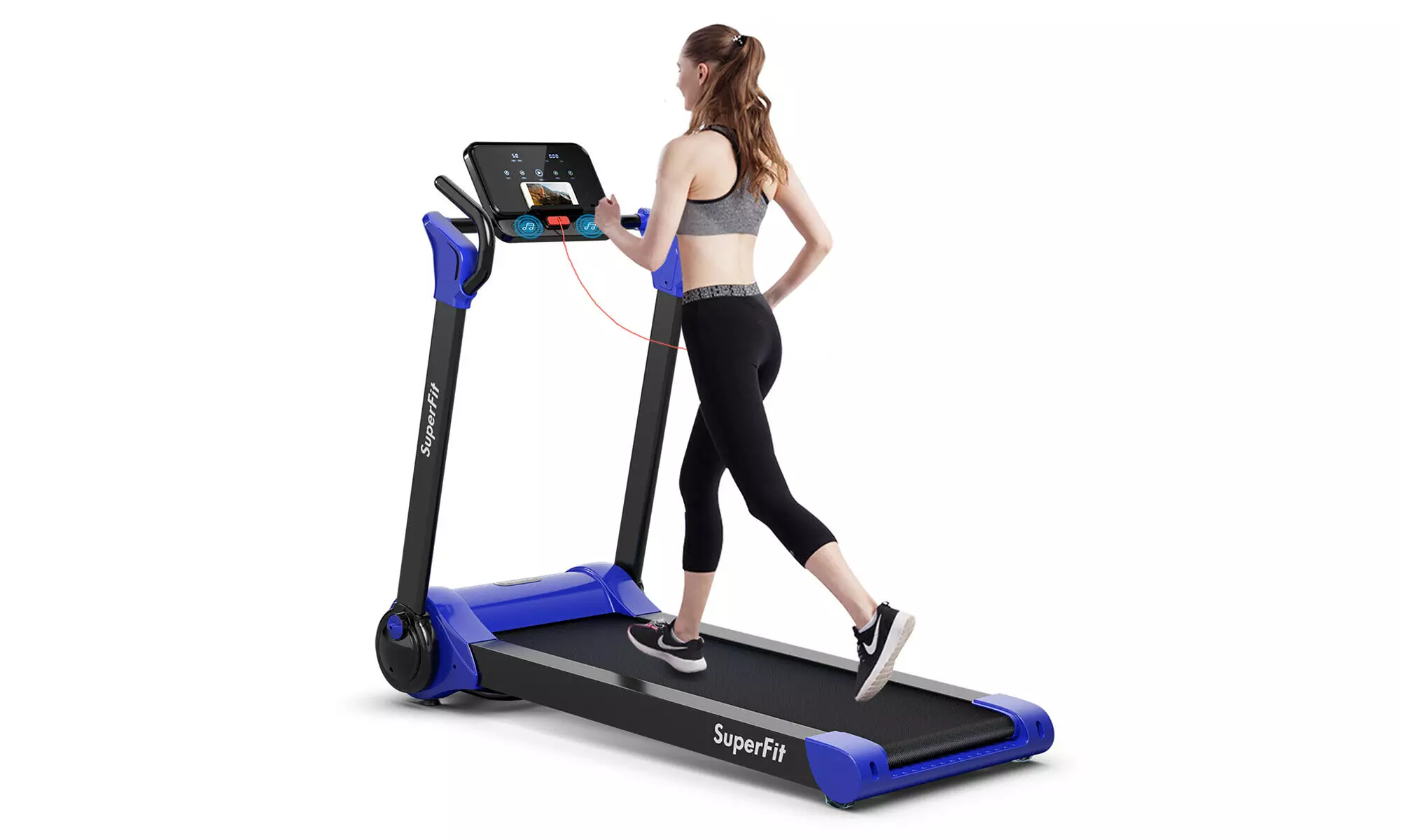 SuperFit 2.25HP Folding Electric Motorized Treadmill Speaker - Primary Image