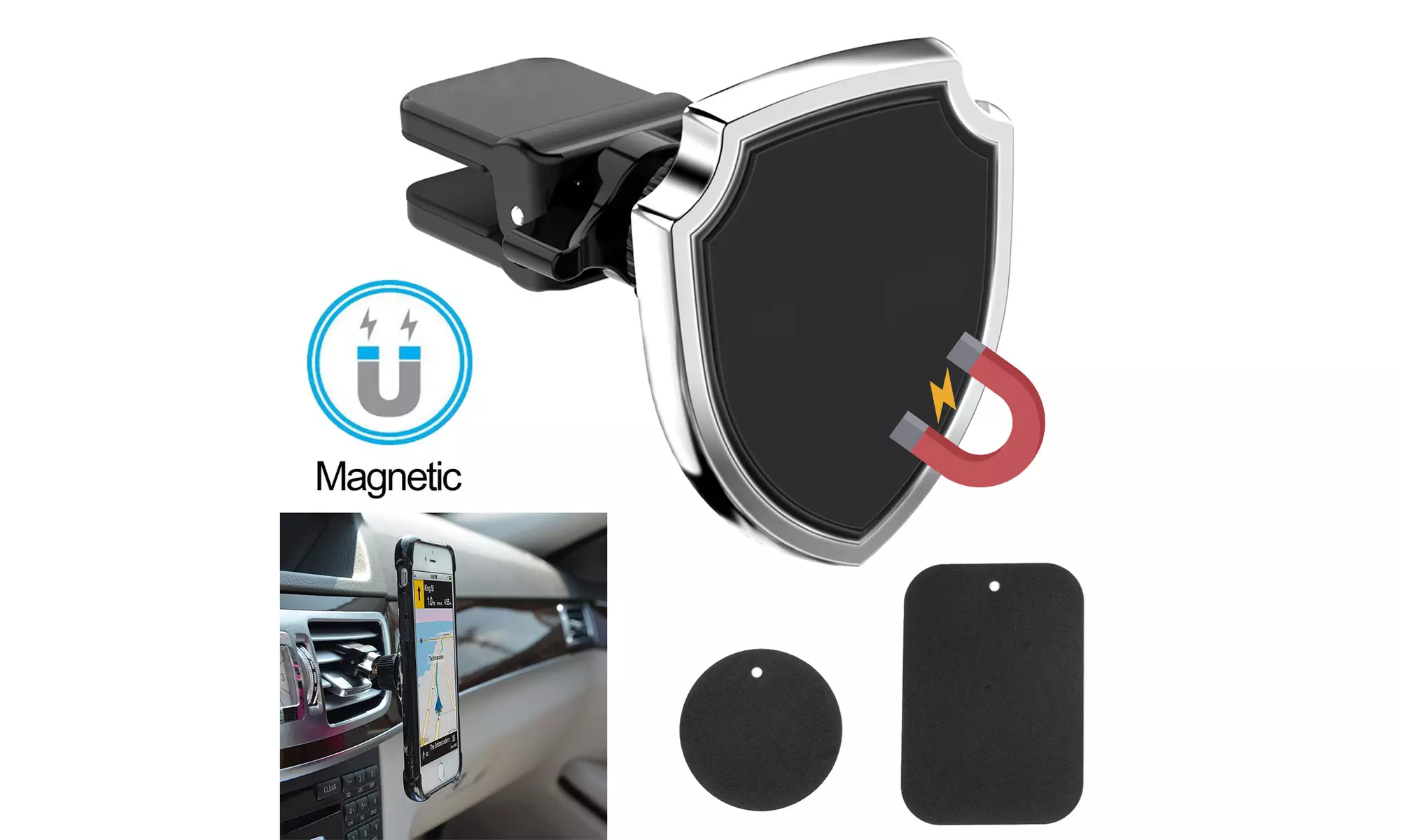 Magnetic Car Phone Mount Strong Air Vent Stand Cell Phone Holder Car Mount