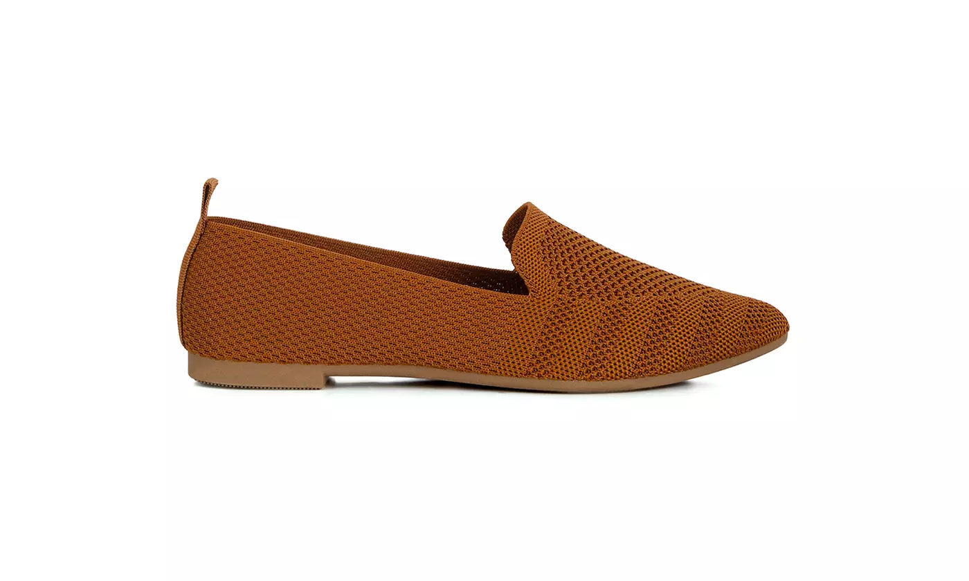 London Rag Akili Knit Textile Solid Flats
