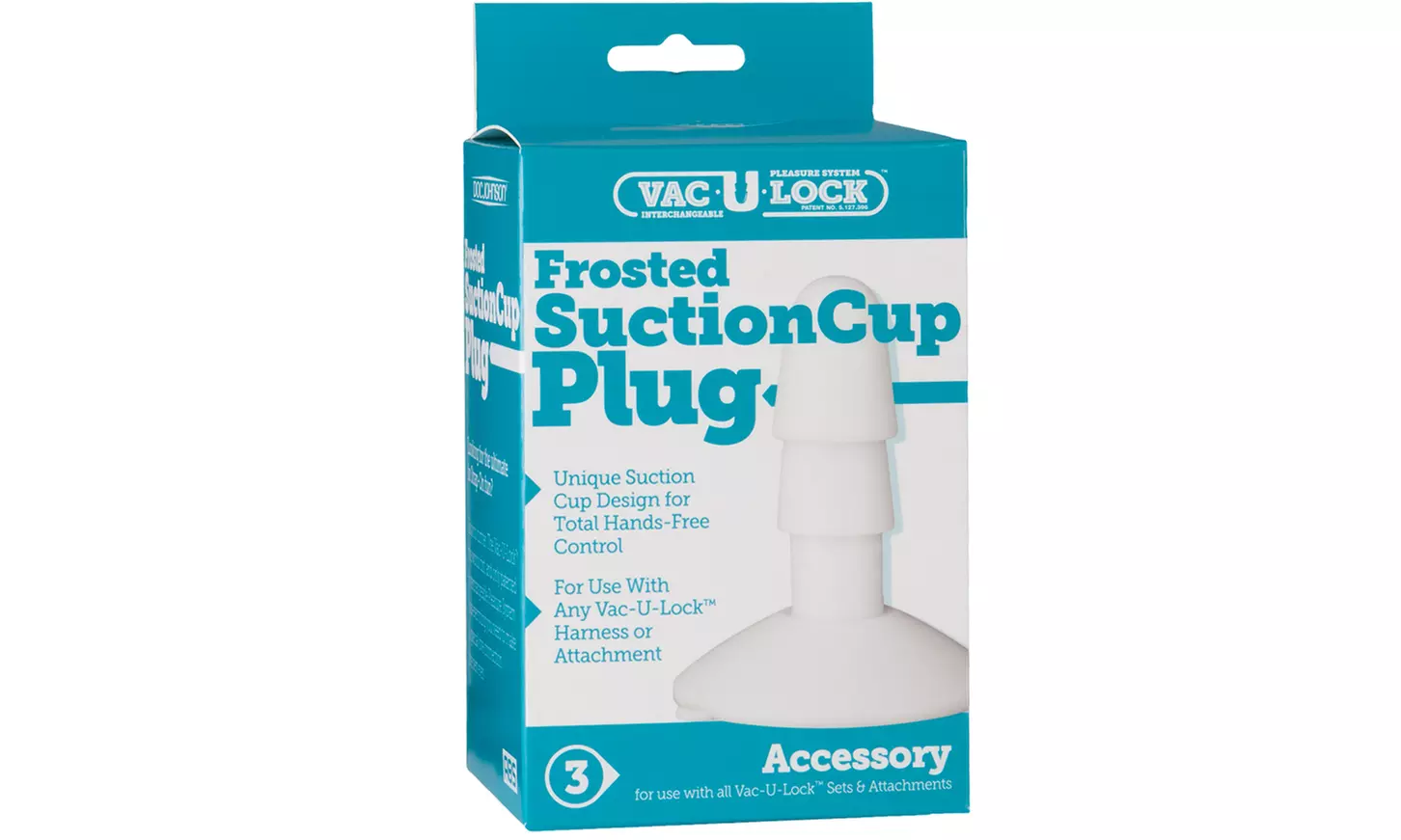 Vac-U-Lock Frosted Suction Cup Plug - Second Medium