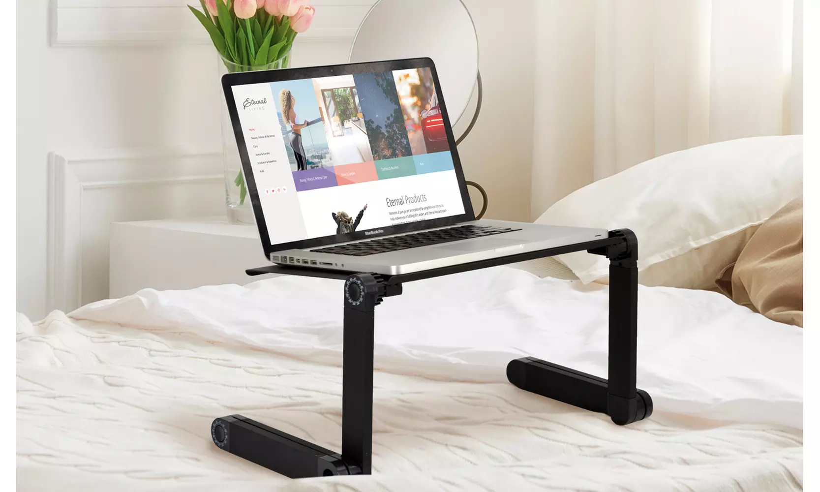 Versatile, Ergonomic, and Adjustable Folding Laptop Desk - Primary Image