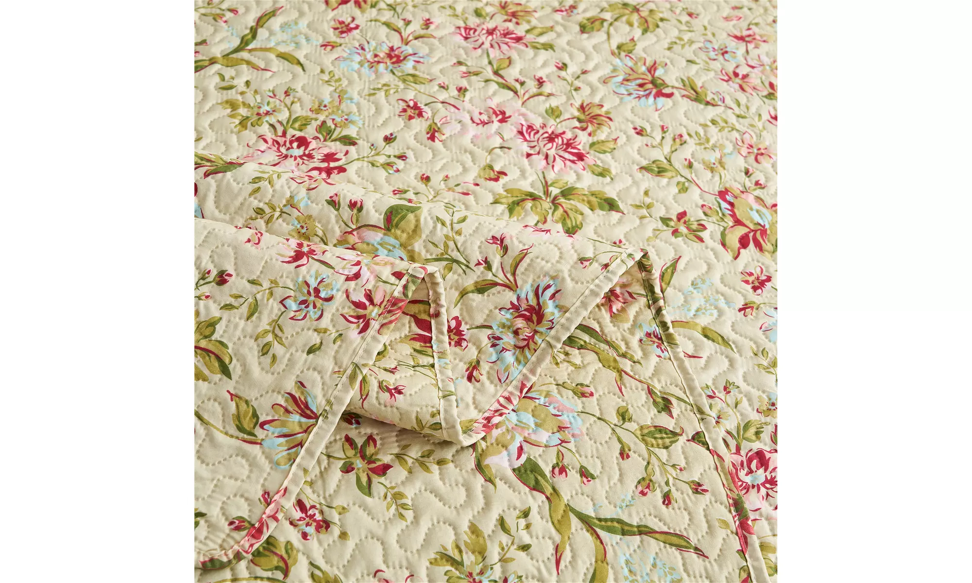 JML 3-Piece Reversible Quilt Set,Home Collection Printed Bedspread With 2 Shams