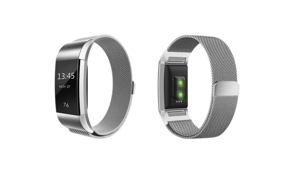 Milanese Loop Mesh Replacement Band, Compatible with Fitbit Charge 2 - Second Medium