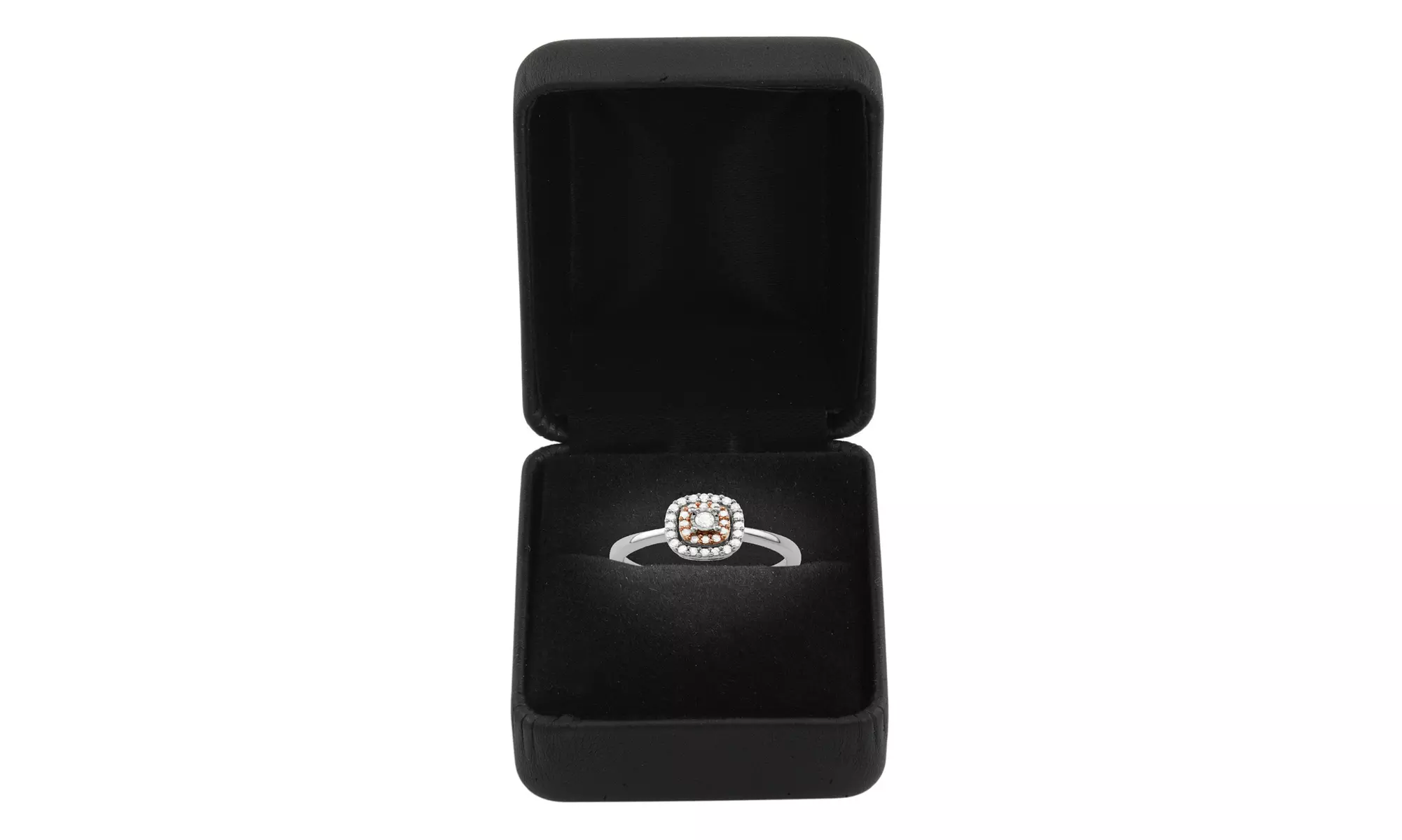 1/5 Cttw. Diamond Double Halo Ring In Sterling Silver By DiamondMuse - Primary Image