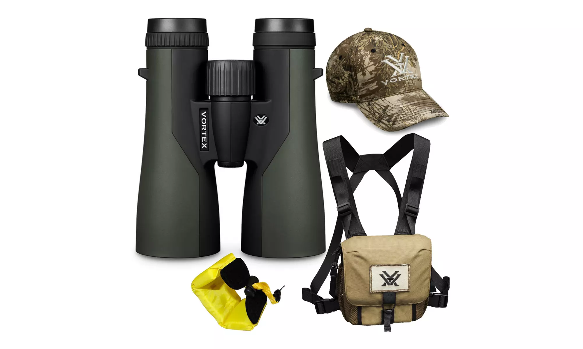 Vortex 12x50 Crossfire HD Roof Prism Binoculars w/Floating Strap and Vortex Hat - Primary Image