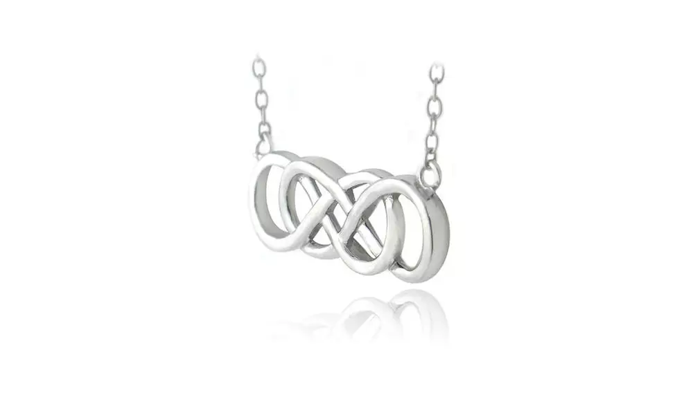 Sterling Silver Double Infinity Necklace