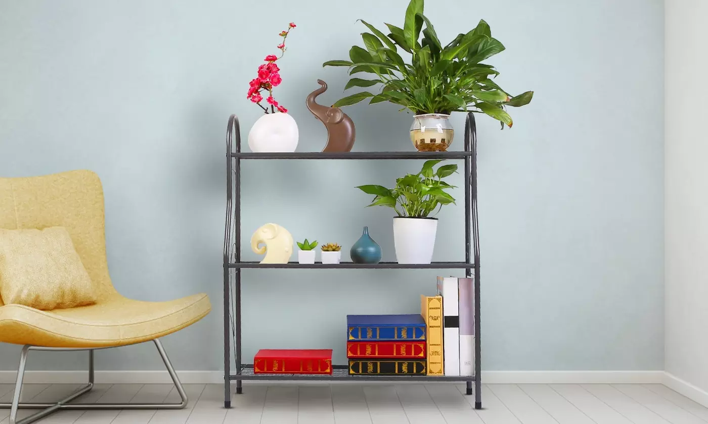 NewHome 3-Tier Metal Plant Stand Shelf Flower Pot Display Rack Holder