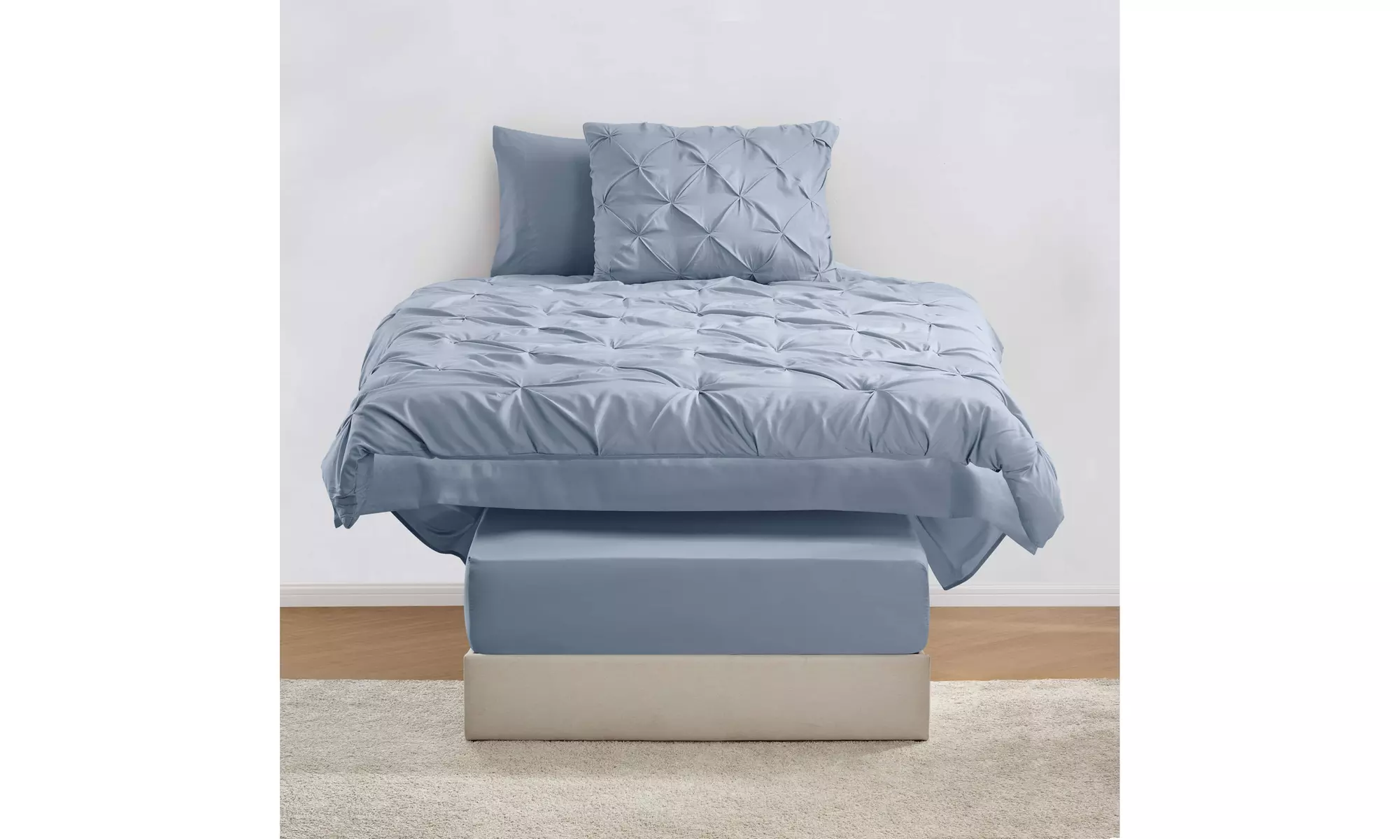Nestl 5-7Pc Pinch Pleat  Bed in a Bag Set