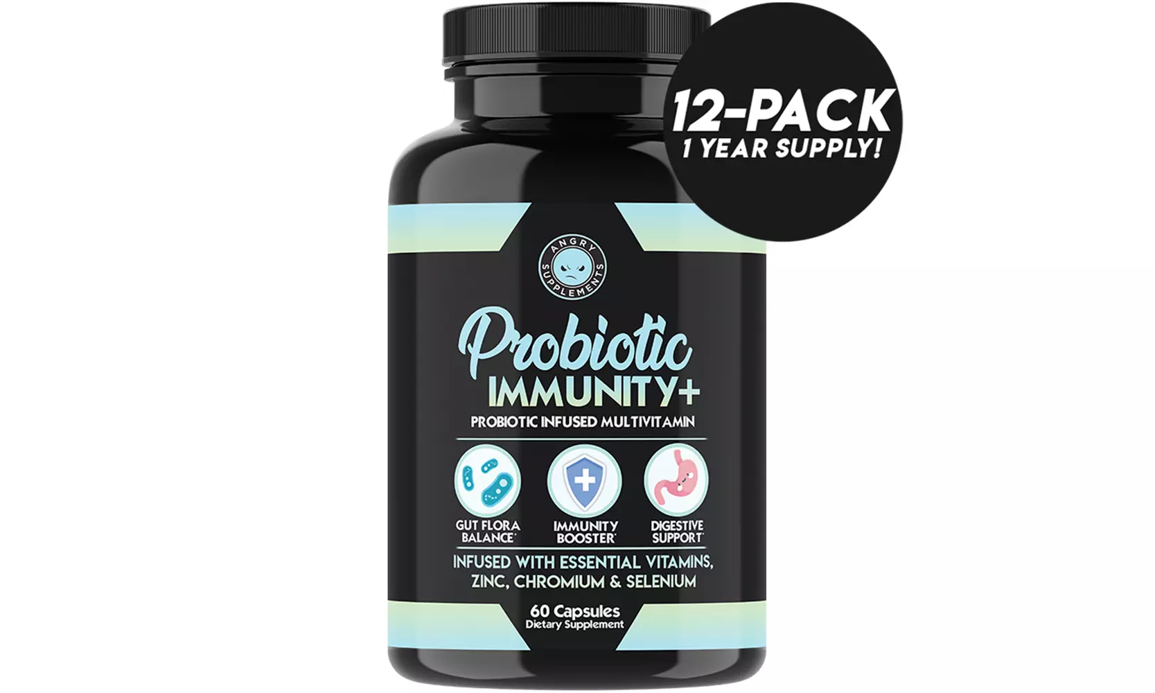 Angry Supplements Probiotic Immunity Multivitamin Digestive, Immune Support - Second Medium