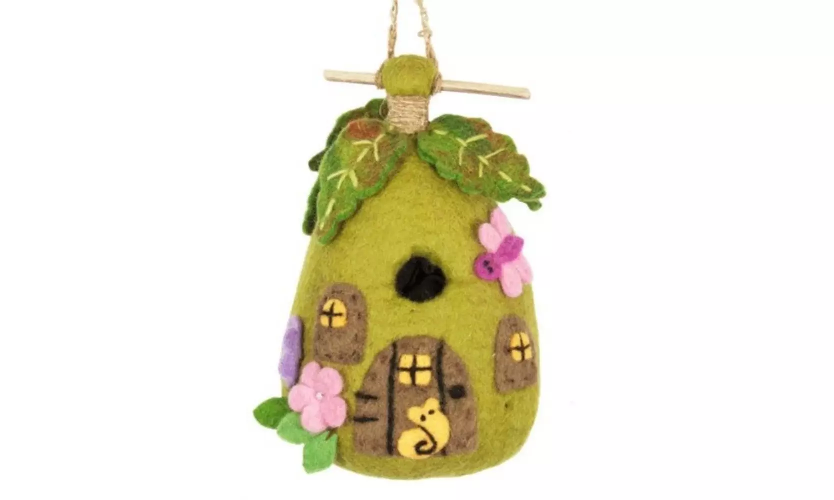 DZI Handmade Designs DZI484019 Fairy House Felt Birdhouse - Primary Image
