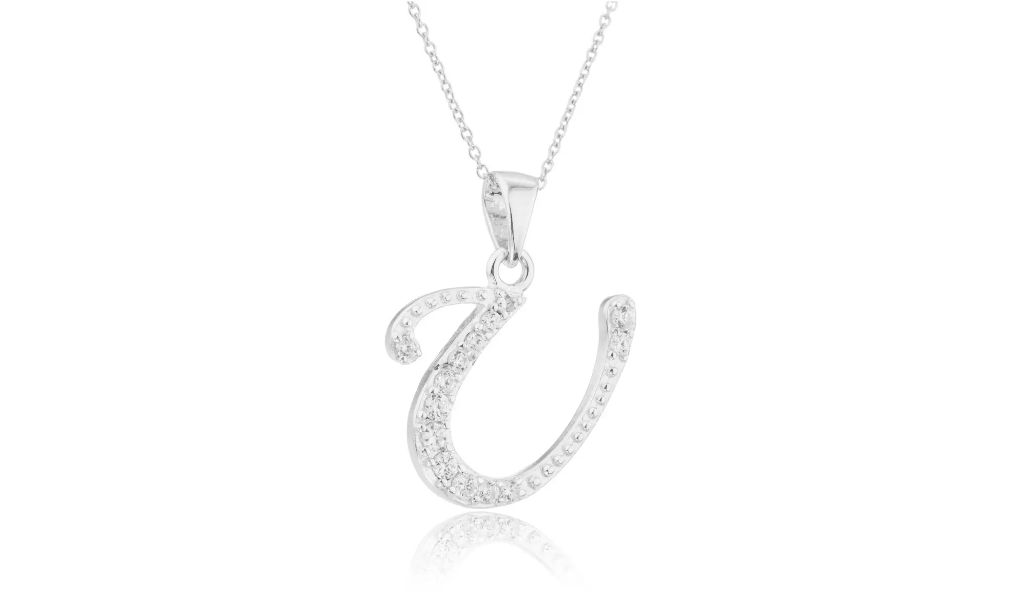Sterling silver Crystal initial necklace ( multiple platings)