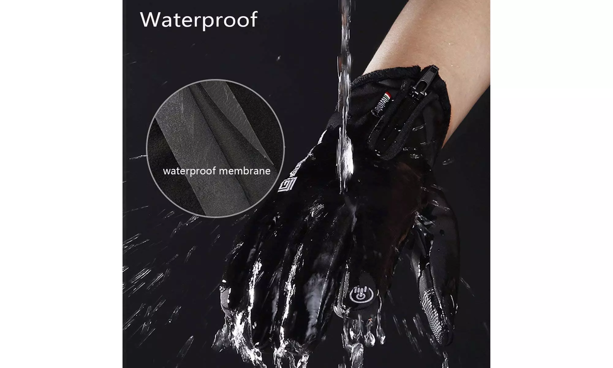 2 Pair Women Men Winter Touch Screen Gloves Windproof Waterproof Thermal Gloves