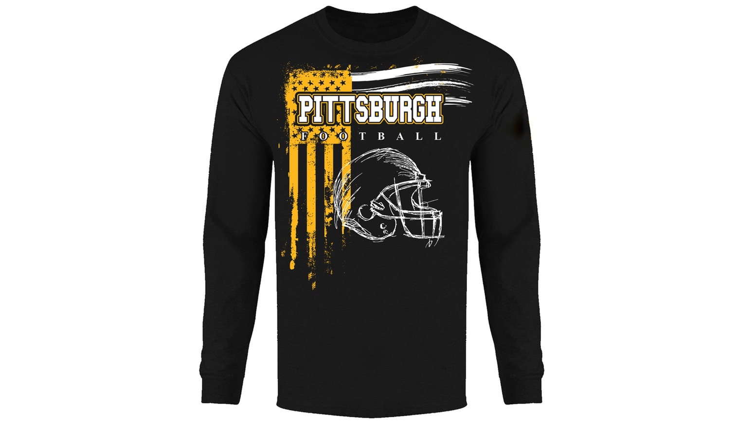 Men's Vintage USA Flag Football Long Sleeve Shirts (S-2XL)