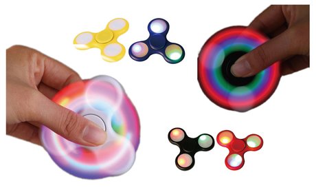 LED Colorful Hand Tri Fidget Spinner  EDC Toy Relieving Stress Anxiety