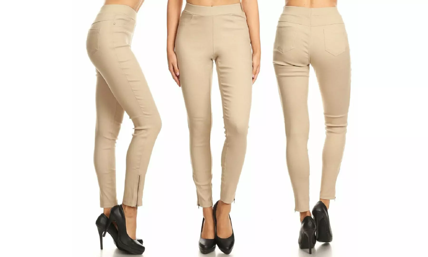 Women's High Waisted Skinny Pull-On Pants Ankle Stretchy Jeggings