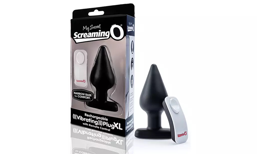 Screaming O My Secret Remote Vibrating XL Plug - Black - Second Medium