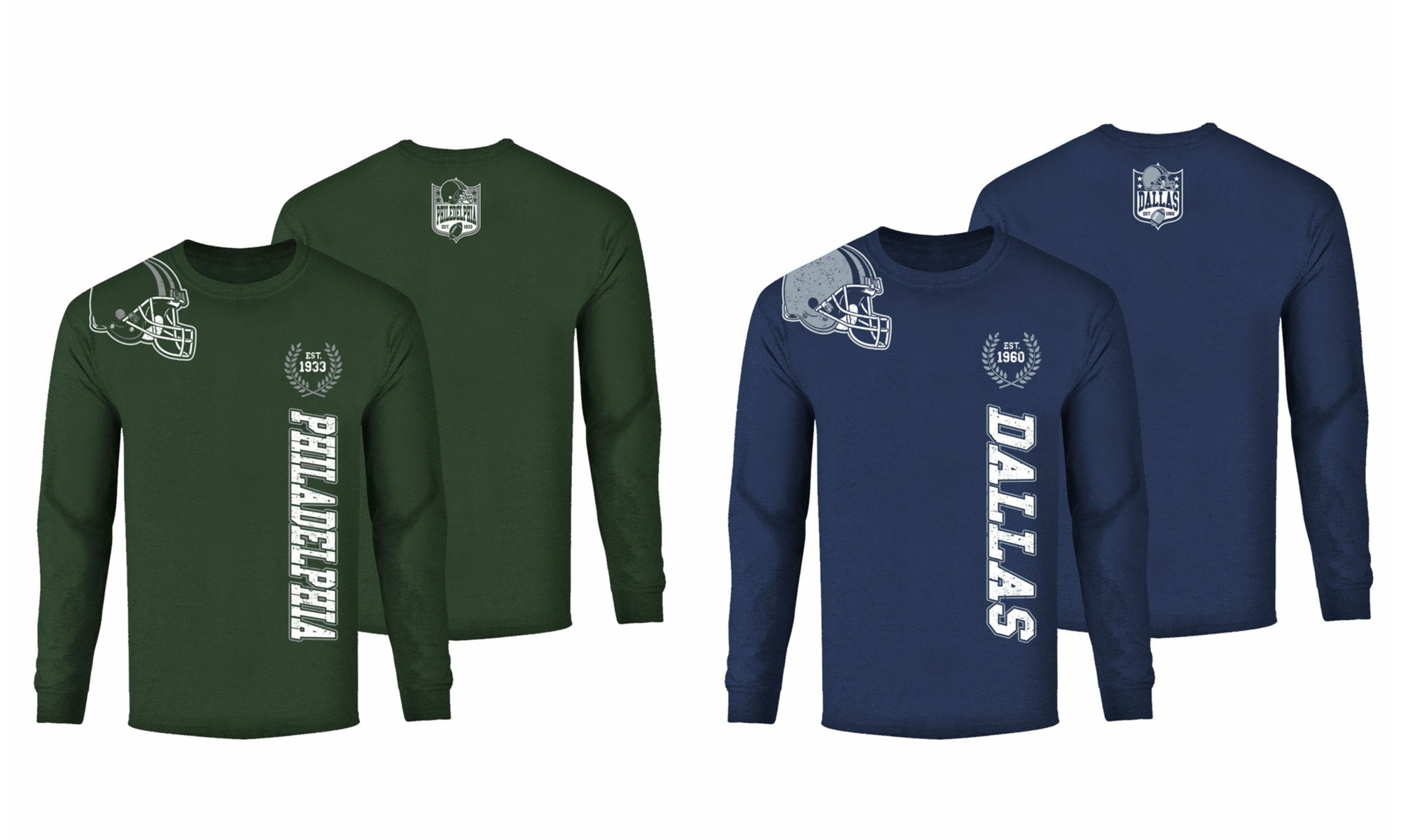 Men's Football Home Team Long Sleeve Shirts
