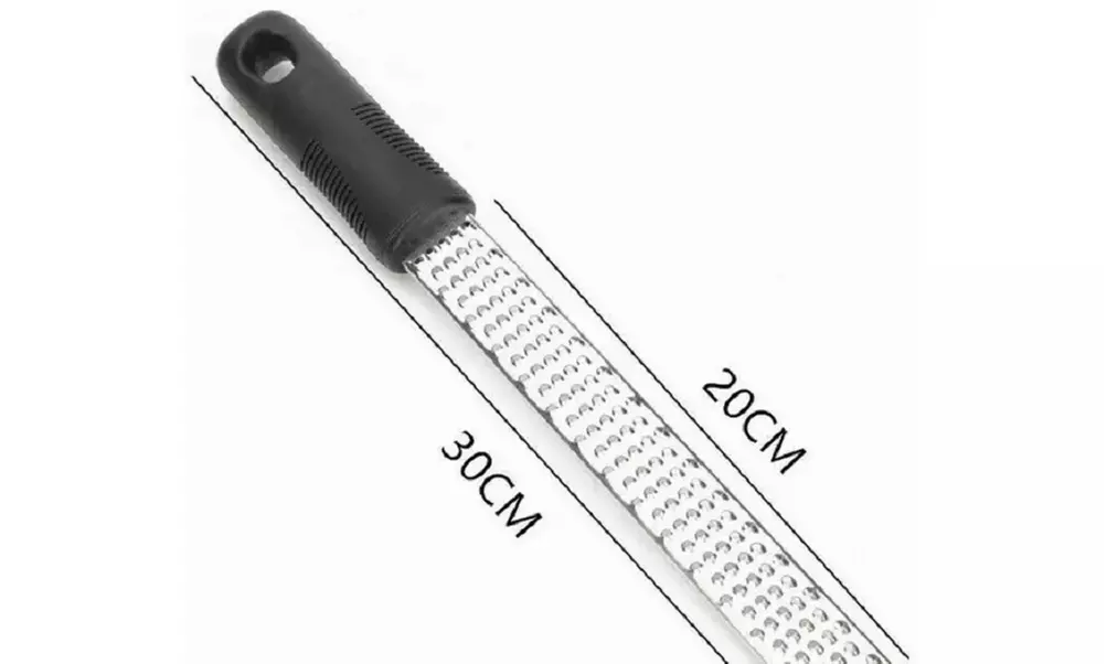 Stainless Steel Cheese Grater Zester Ginger Lemon Shredder Hand Held Flat Tool - Second Medium