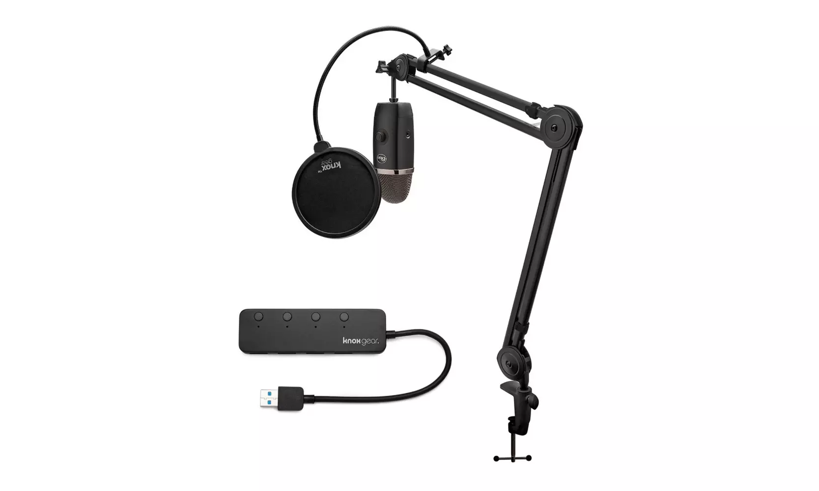 Blue Microphones Yeti X Mic Bundle with Knox Boom Arm, Pop Filter and USB Hub - Primary Image