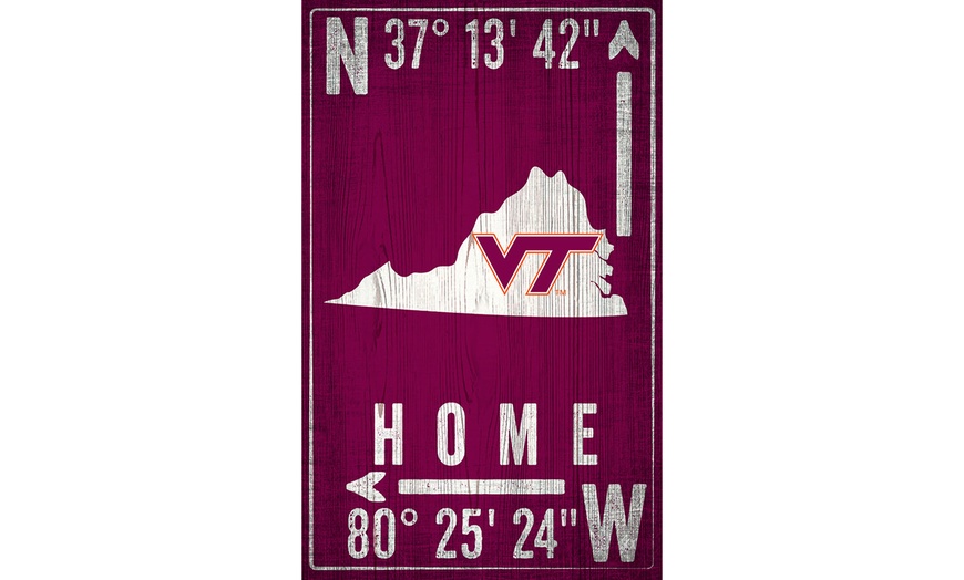Image 61: Fan Creations NCAA Team Coordinates Sign