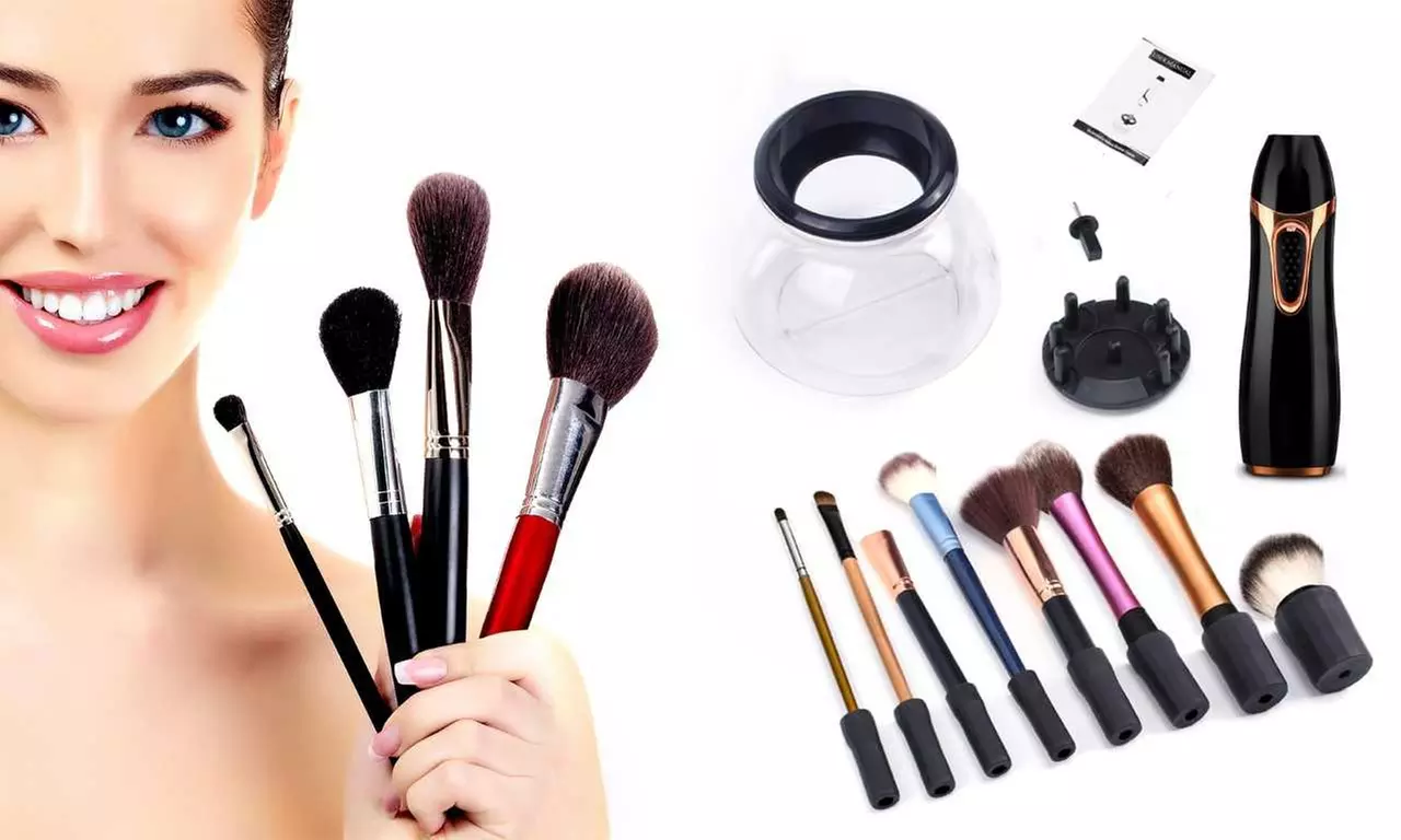 Electric Makeup Brush Cleaner & Brush Dryer (8 Piece)